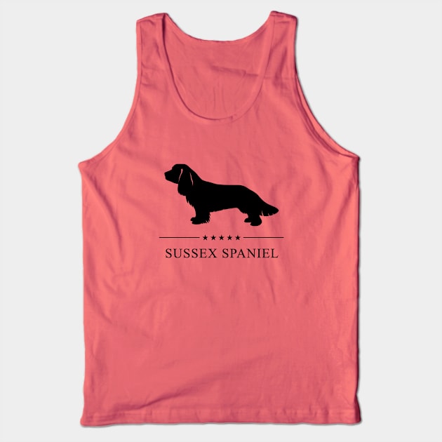 Sussex Spaniel Black Silhouette Tank Top by millersye